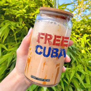 Free Cuba Glass Can Stand With Cuban People Gift TS12 White Print Your Wear