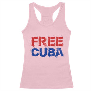 Free Cuba Racerback Tank Top Stand With Cuban People Gift TS12 Light Pink Print Your Wear