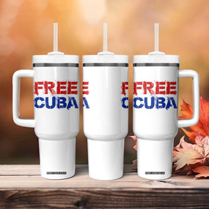 Free Cuba Tumbler With Handle Stand With Cuban People Gift TS12 Print Your Wear