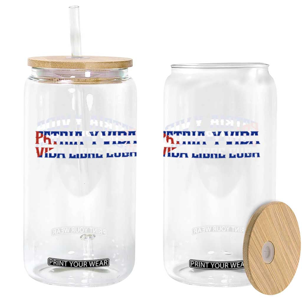 Viva Cuba Libre Glass Can Cuban Freedom Movement TS12 Print Your Wear