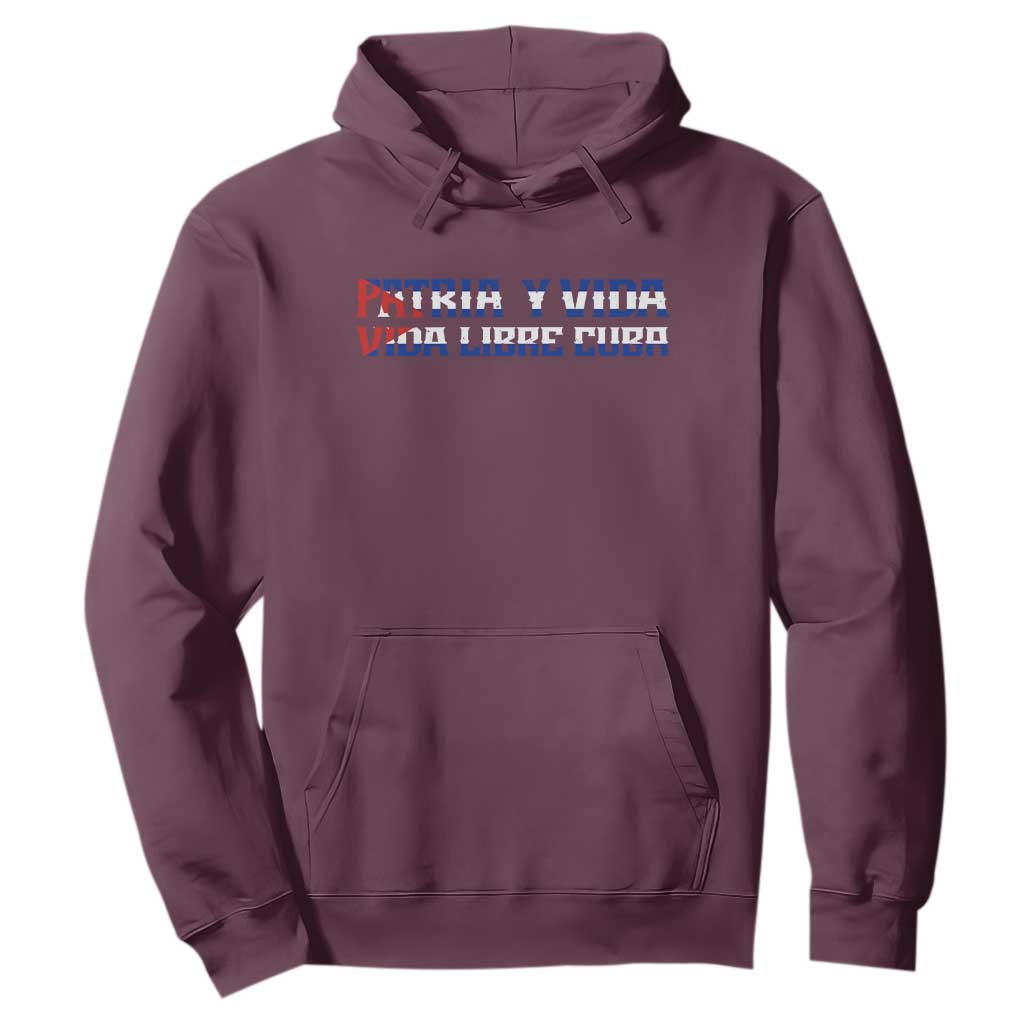 Viva Cuba Libre Hoodie Cuban Freedom Movement TS12 Maroon Print Your Wear