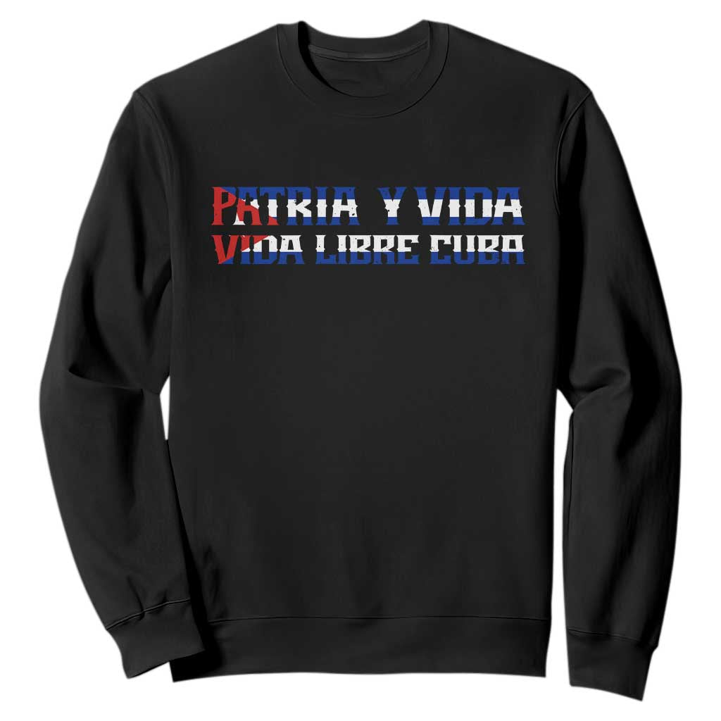 Viva Cuba Libre Sweatshirt Cuban Freedom Movement TS12 Black Print Your Wear