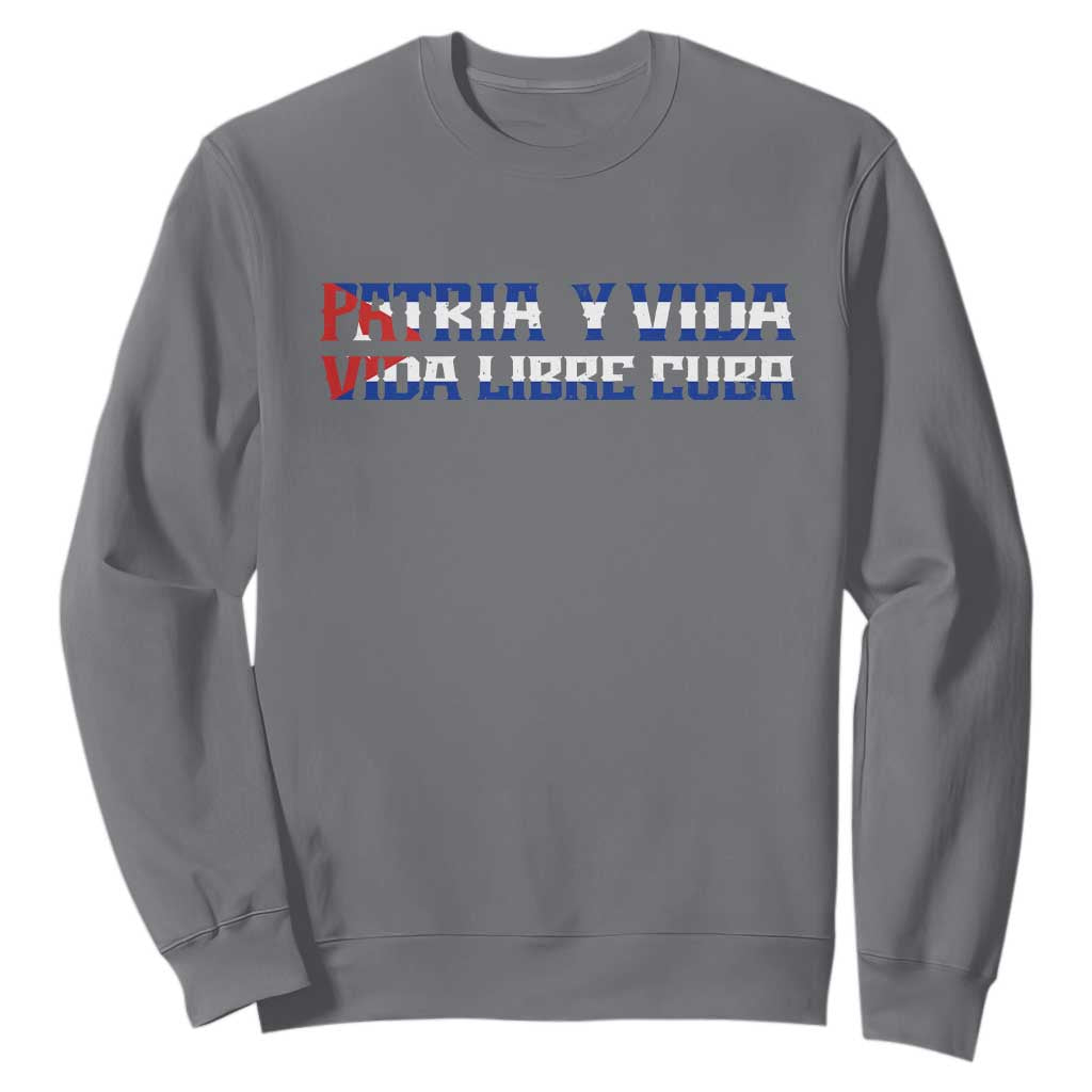 Viva Cuba Libre Sweatshirt Cuban Freedom Movement TS12 Charcoal Print Your Wear
