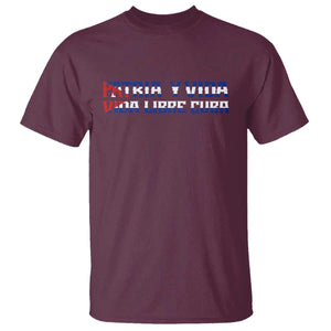 Viva Cuba Libre T Shirt Cuban Freedom Movement TS12 Maroon Print Your Wear