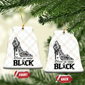 In May We Wear Black Ceramic Ornament Skin Cancer Support Gift For Her TS12 Print Your Wear