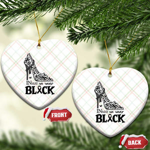 In May We Wear Black Ceramic Ornament Skin Cancer Support Gift For Her TS12 Print Your Wear