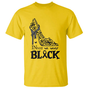 In May We Wear Black T Shirt Skin Cancer Support Gift For Her TS12 Daisy Print Your Wear