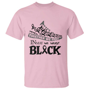 In May We Wear Black T Shirt Melanoma Support Family Gift TS12 Light Pink Print Your Wear