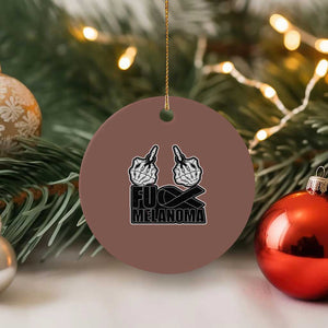 Fuck Melanoma Ceramic Ornament Skeleton Hand Black Ribbon Awareness TS12 1pc Mocha Print Your Wear