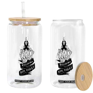 Melanoma Fighter Not Today Glass Can Skin Cancer Awareness Gift TS12 Print Your Wear