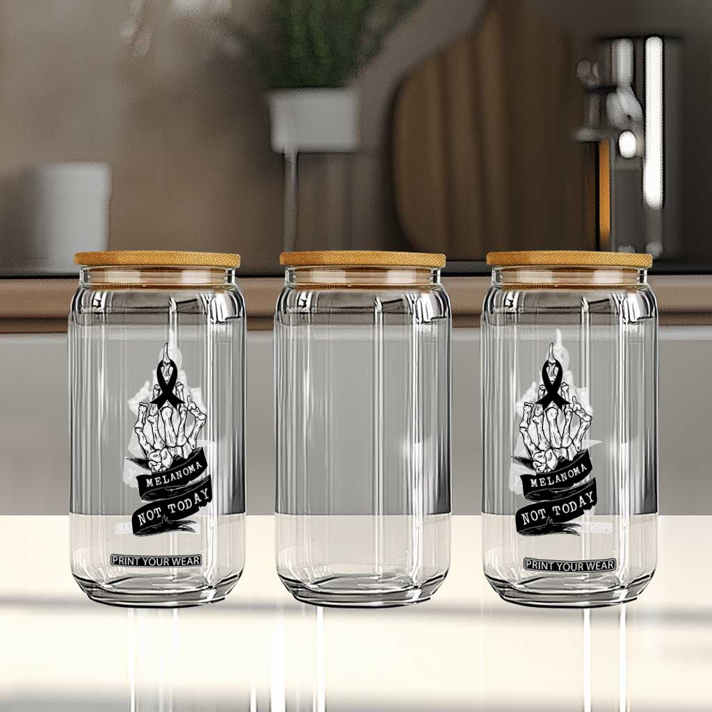 Melanoma Fighter Not Today Glass Can Skin Cancer Awareness Gift TS12 Print Your Wear