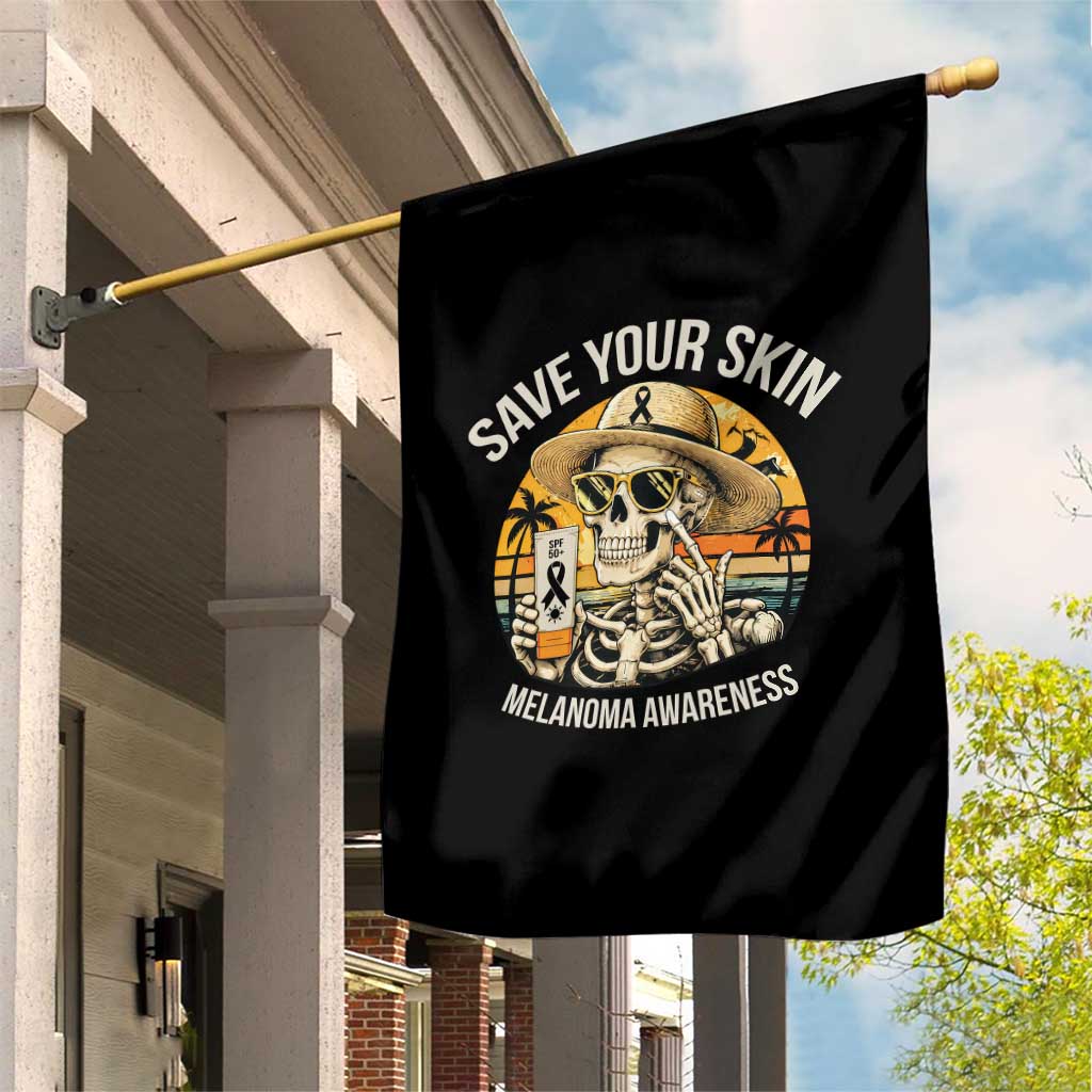 Funny Melanoma Cancer Awareness Graphic Garden Flag Save Your Skin TS12 Print Your Wear