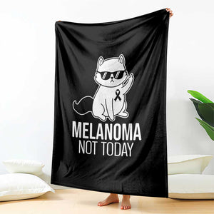Melanoma Fighter Cat Throw Blanket Not Today Skin Cancer Awareness TS12 Print Your Wear