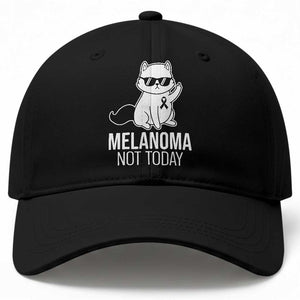 Melanoma Fighter Cat Baseball Cap Not Today Skin Cancer Awareness TS12 Print Your Wear
