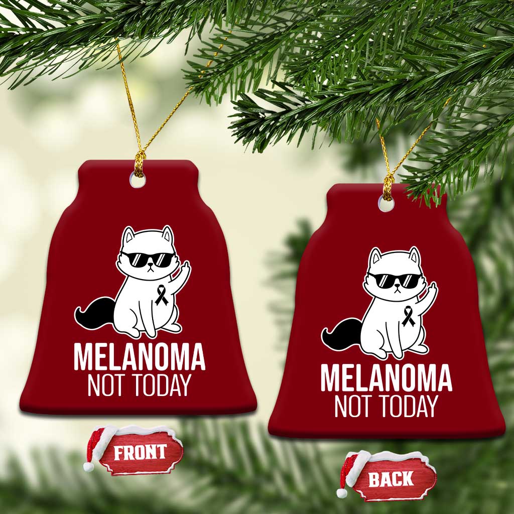 Melanoma Fighter Cat Ceramic Ornament Not Today Skin Cancer Awareness TS12 Print Your Wear