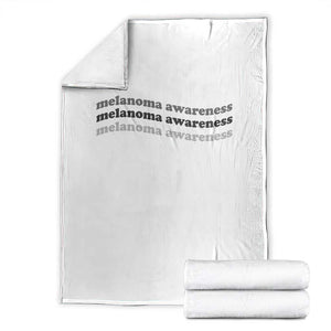 Melanoma Groovy Wavy Typography Throw Blanket Skin Cancer Warrior Gift TS12 White Print Your Wear