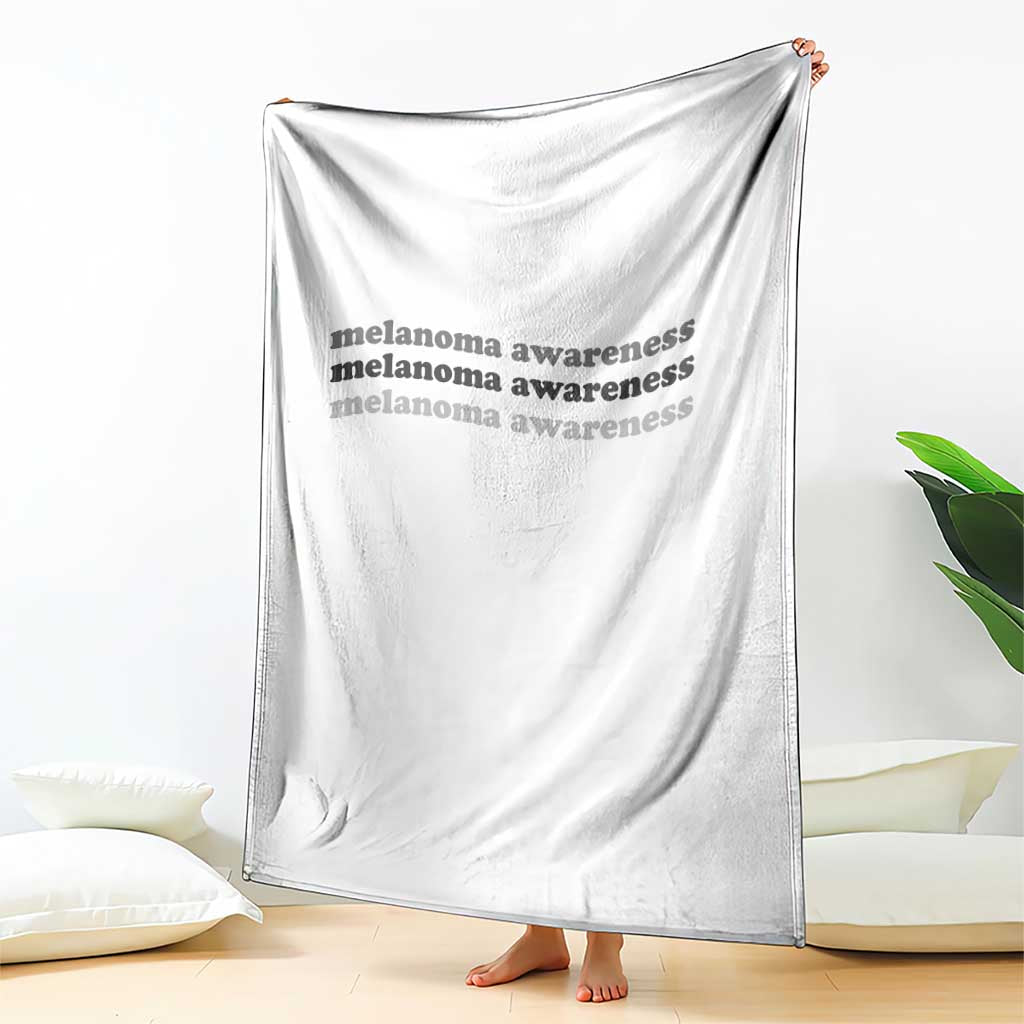 Melanoma Groovy Wavy Typography Throw Blanket Skin Cancer Warrior Gift TS12 Print Your Wear