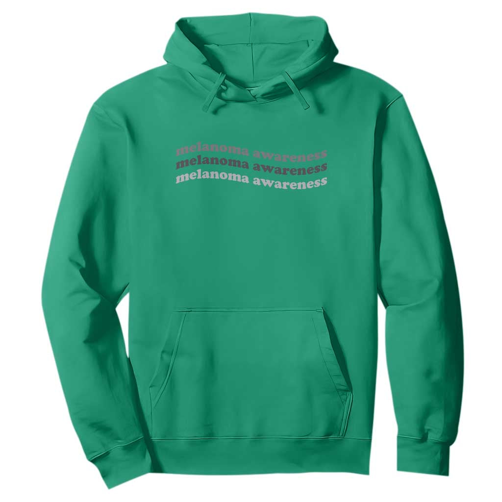 Melanoma Groovy Wavy Typography Hoodie Skin Cancer Warrior Gift TS12 Irish Green Print Your Wear