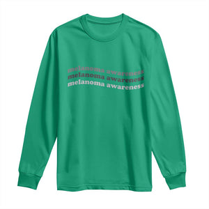 Melanoma Groovy Wavy Typography Long Sleeve Shirt Skin Cancer Warrior Gift TS12 Irish Green Print Your Wear