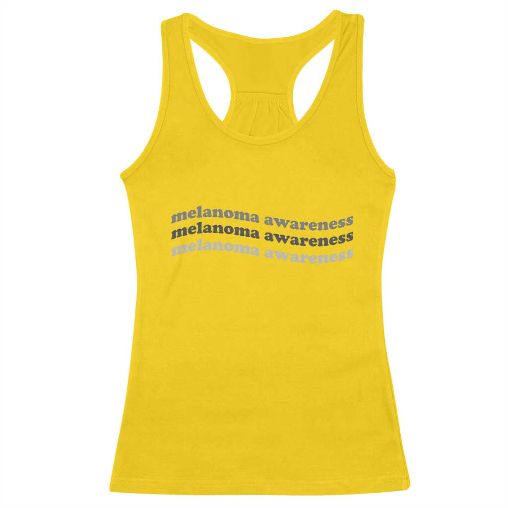 Melanoma Groovy Wavy Typography Racerback Tank Top Skin Cancer Warrior Gift TS12 Daisy Print Your Wear
