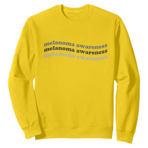 Melanoma Groovy Wavy Typography Sweatshirt Skin Cancer Warrior Gift TS12 Daisy Print Your Wear