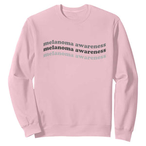 Melanoma Groovy Wavy Typography Sweatshirt Skin Cancer Warrior Gift TS12 Light Pink Print Your Wear