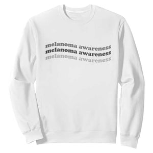 Melanoma Groovy Wavy Typography Sweatshirt Skin Cancer Warrior Gift TS12 White Print Your Wear