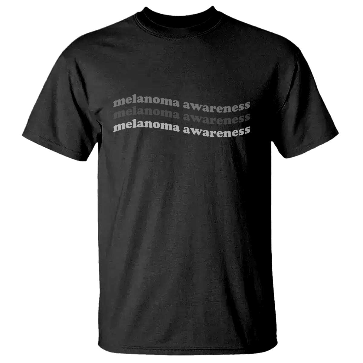Melanoma Groovy Wavy Typography T Shirt Skin Cancer Warrior Gift TS12 Black Print Your Wear