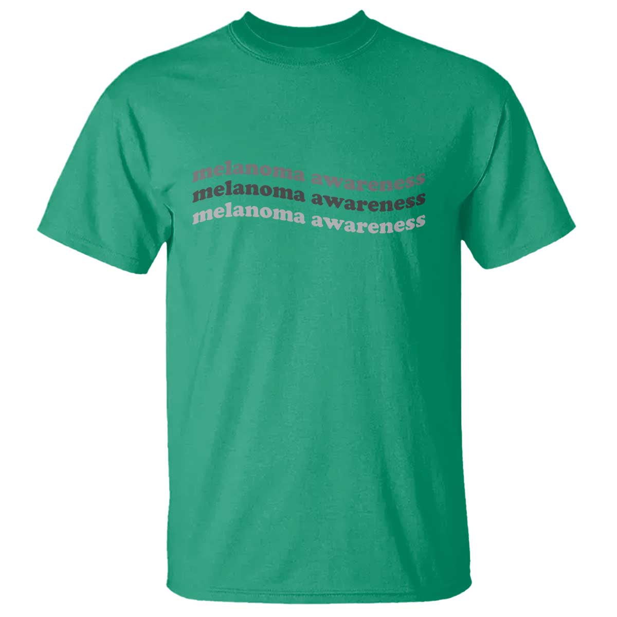 Melanoma Groovy Wavy Typography T Shirt Skin Cancer Warrior Gift TS12 Irish Green Print Your Wear