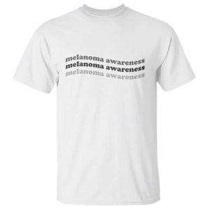 Melanoma Groovy Wavy Typography T Shirt Skin Cancer Warrior Gift TS12 White Print Your Wear