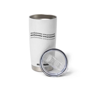 Melanoma Groovy Wavy Typography Tumbler Cup Skin Cancer Warrior Gift TS12 Print Your Wear