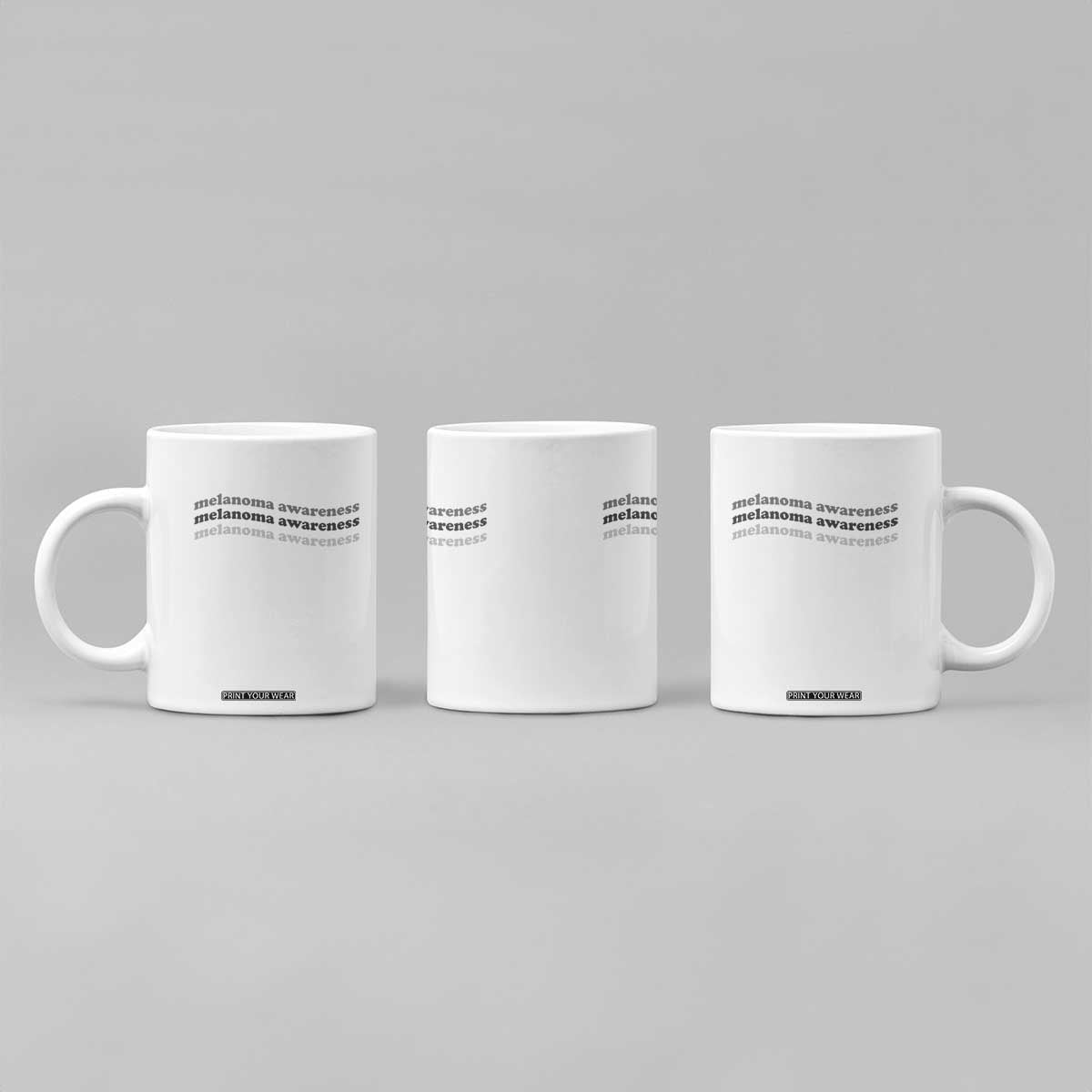 Melanoma Groovy Wavy Typography Coffee Mug Skin Cancer Warrior Gift TS12 Print Your Wear