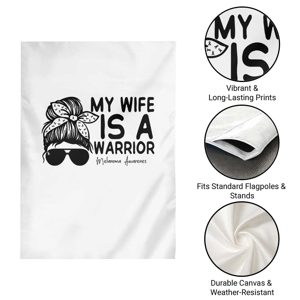 My Wife Is A Warrior Garden Flag Melanoma Awareness Husband Gift TS12 Print Your Wear