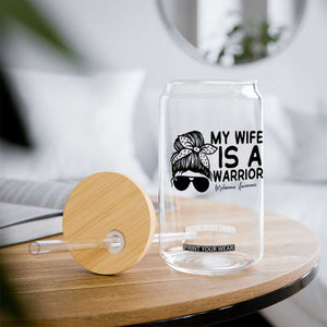 My Wife Is A Warrior Glass Can Melanoma Awareness Husband Gift TS12 Print Your Wear