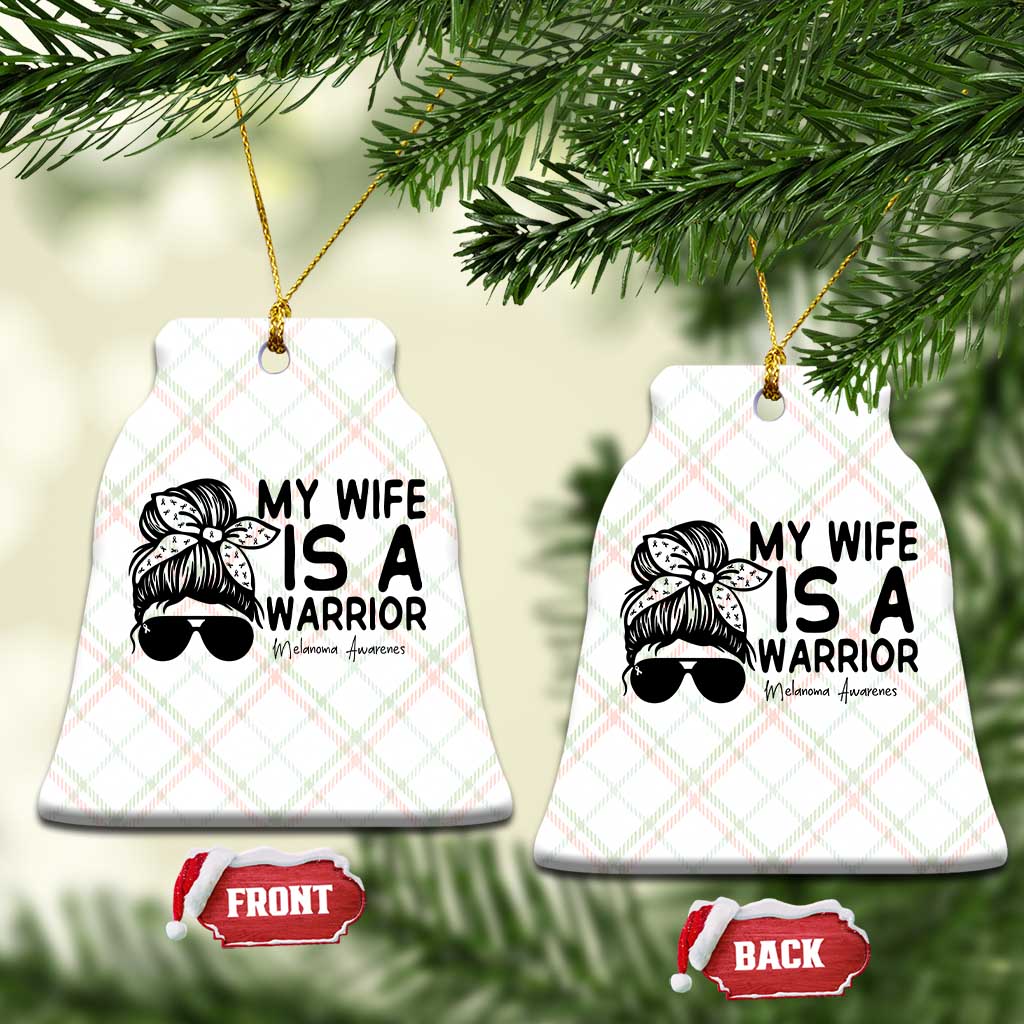 My Wife Is A Warrior Ceramic Ornament Melanoma Awareness Husband Gift TS12 Print Your Wear