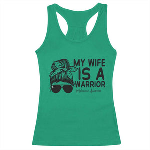 My Wife Is A Warrior Racerback Tank Top Melanoma Awareness Husband Gift TS12 Irish Green Print Your Wear