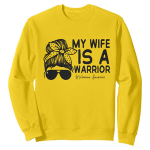My Wife Is A Warrior Sweatshirt Melanoma Awareness Husband Gift TS12 Daisy Print Your Wear
