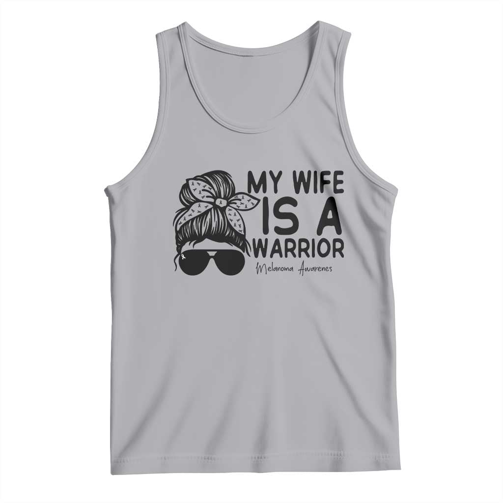 My Wife Is A Warrior Tank Top Melanoma Awareness Husband Gift TS12 Athletic Heather Print Your Wear