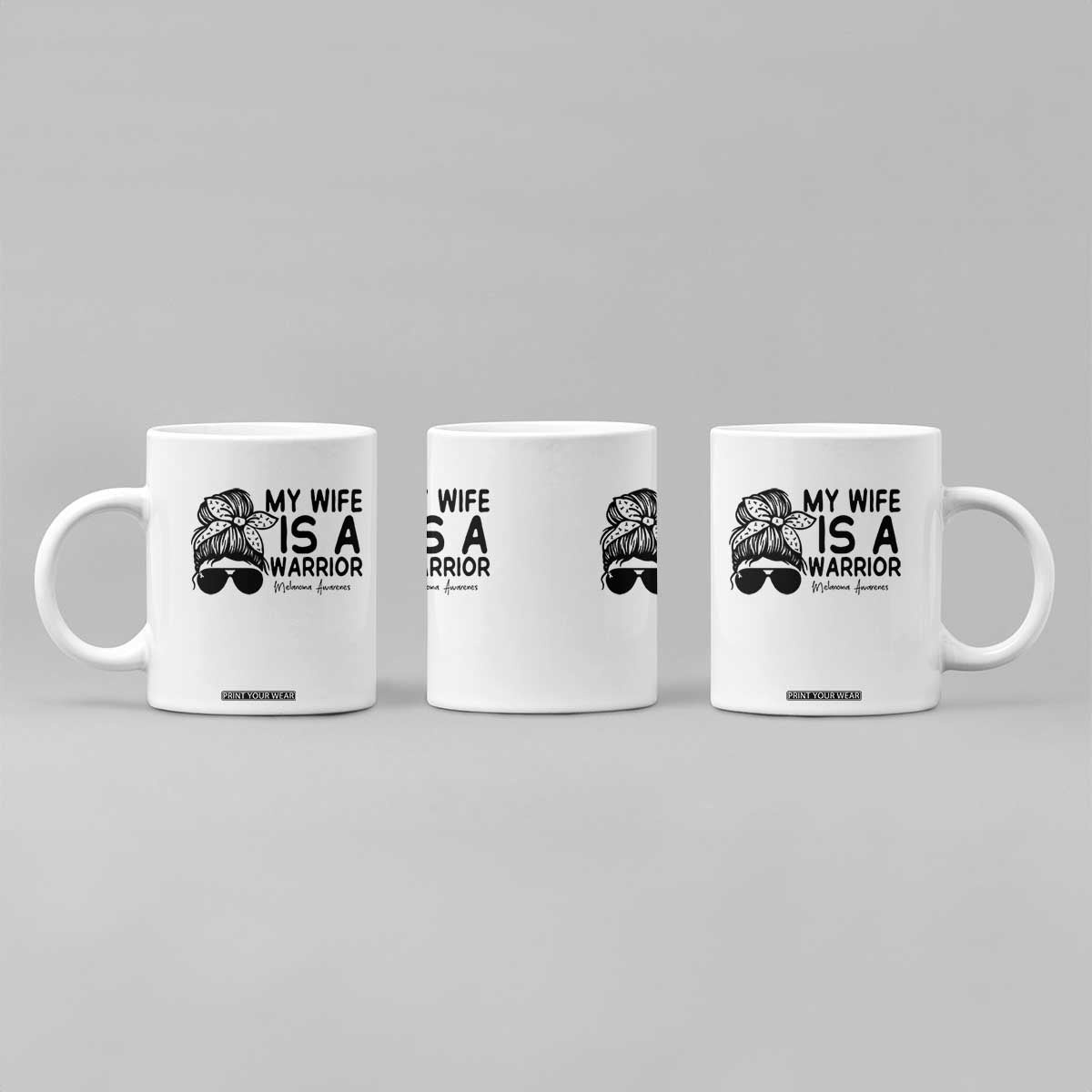 My Wife Is A Warrior Coffee Mug Melanoma Awareness Husband Gift TS12 Print Your Wear