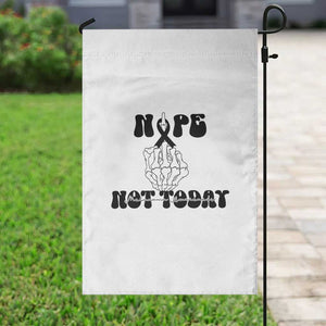 Melanoma Fighter Gift Garden Flag Funny Skeleton Nope Not Today TS12 Print Your Wear
