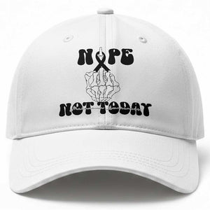 Melanoma Fighter Gift Baseball Cap Funny Skeleton Nope Not Today TS12 Print Your Wear