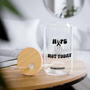 Melanoma Fighter Gift Glass Can Funny Skeleton Nope Not Today TS12 Print Your Wear