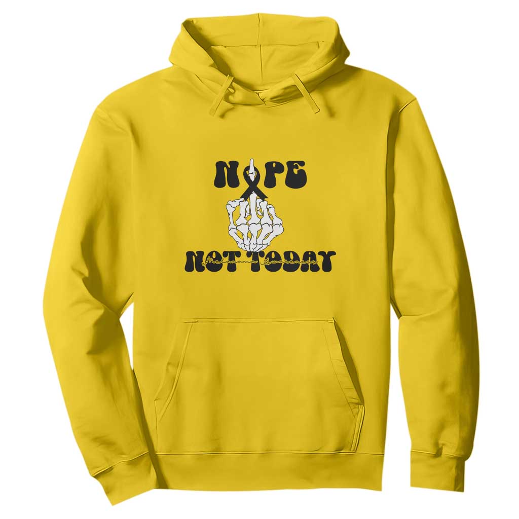 Melanoma Fighter Gift Hoodie Funny Skeleton Nope Not Today TS12 Daisy Print Your Wear