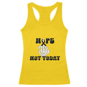 Melanoma Fighter Gift Racerback Tank Top Funny Skeleton Nope Not Today TS12 Daisy Print Your Wear