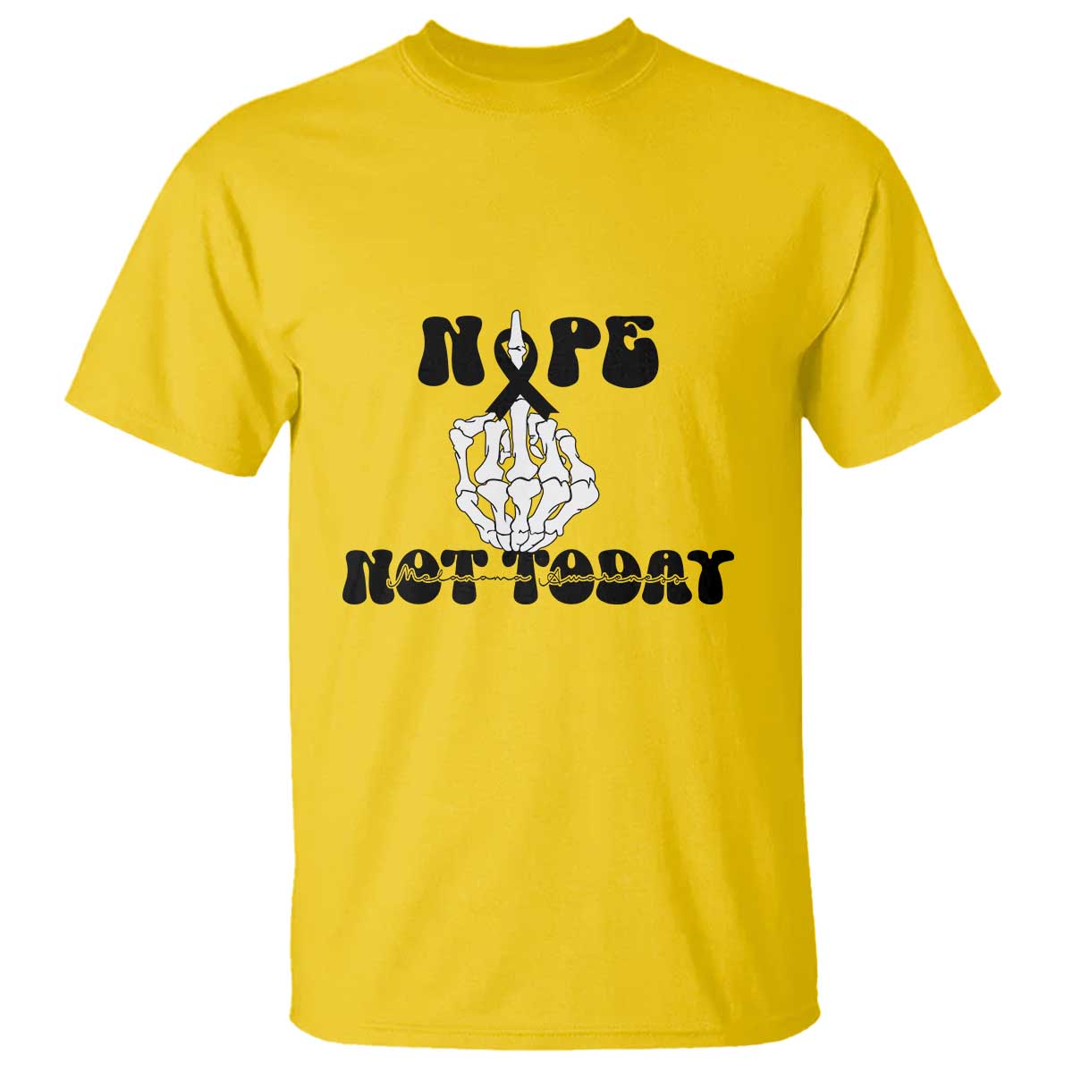 Melanoma Fighter Gift T Shirt Funny Skeleton Nope Not Today TS12 Daisy Print Your Wear