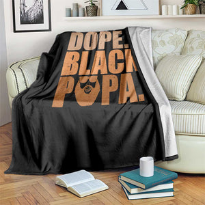 Dope Black Papa Throw Blanket Proud African American Fathers Day Gift TS12 Print Your Wear