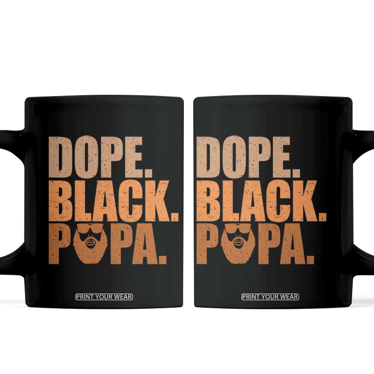 Dope Black Papa Coffee Mug Proud African American Fathers Day Gift TS12 Black Print Your Wear