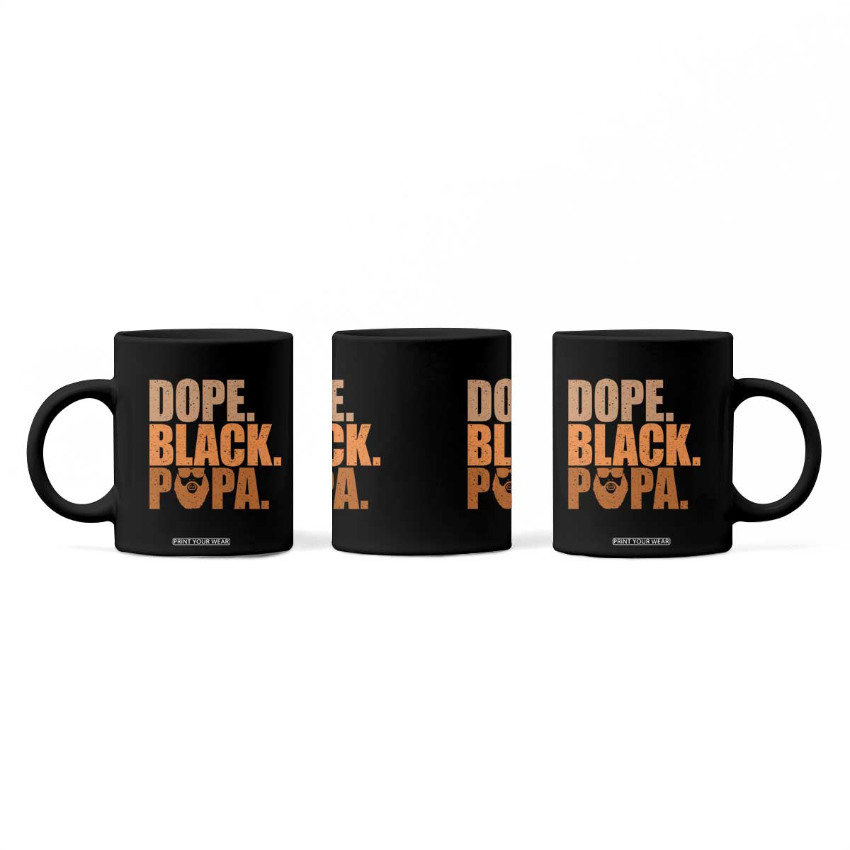 Dope Black Papa Coffee Mug Proud African American Fathers Day Gift TS12 Print Your Wear
