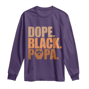 Dope Black Papa Long Sleeve Shirt Proud African American Fathers Day Gift TS12 Purple Print Your Wear