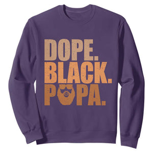 Dope Black Papa Sweatshirt Proud African American Fathers Day Gift TS12 Purple Print Your Wear